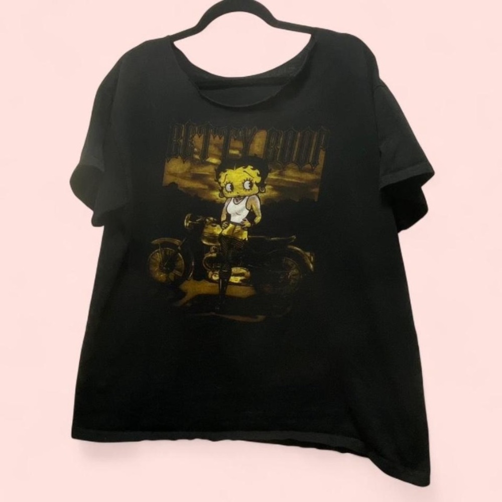 Betty Boop Black Graphic T-Shirt - Picture 2 of 6